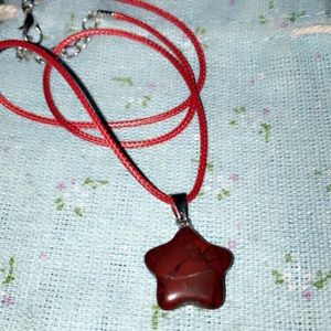 Red jasper star pendant